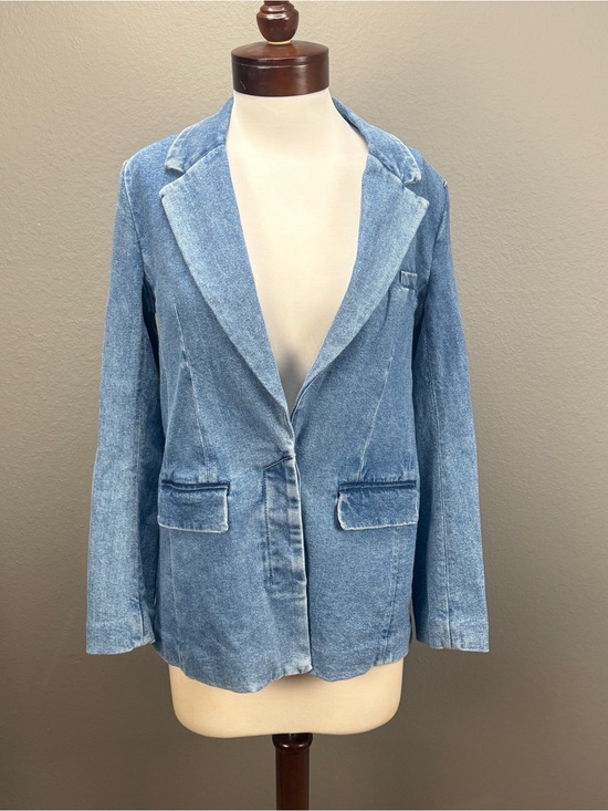 Staud Jackets & Blazers - Staud Maxwell Denim Blazer Jacket Sz S Edgy Chic Stylish